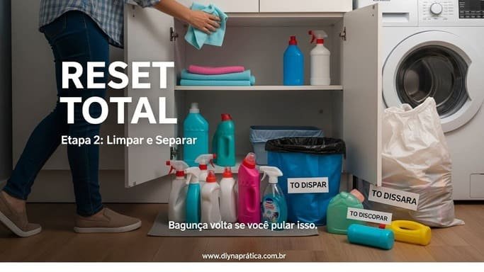 Primeira parte da execução: esvaziar, descartar e limpar