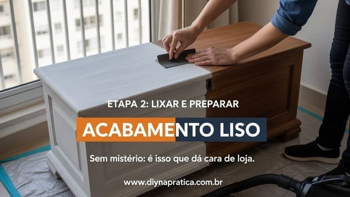 Preparação e lixamento (o segredo do acabamento bonito)