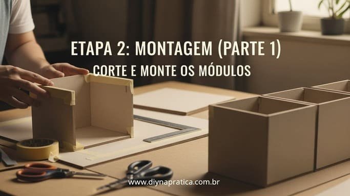 Montagem (parte 1): cortar e montar os módulos-base