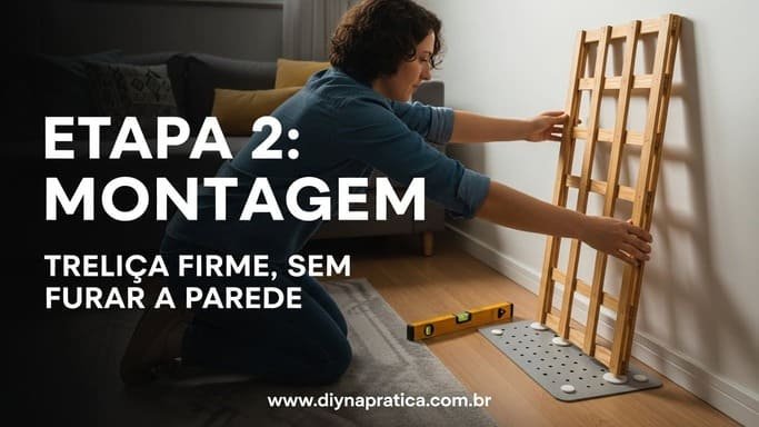 Montagem da base e posicionamento da treliça