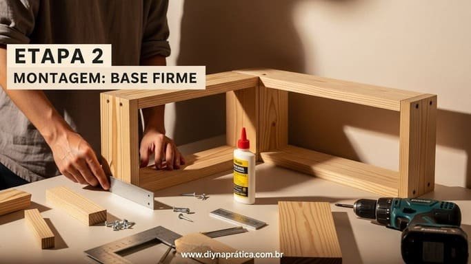 cortando e montando a base sem stress