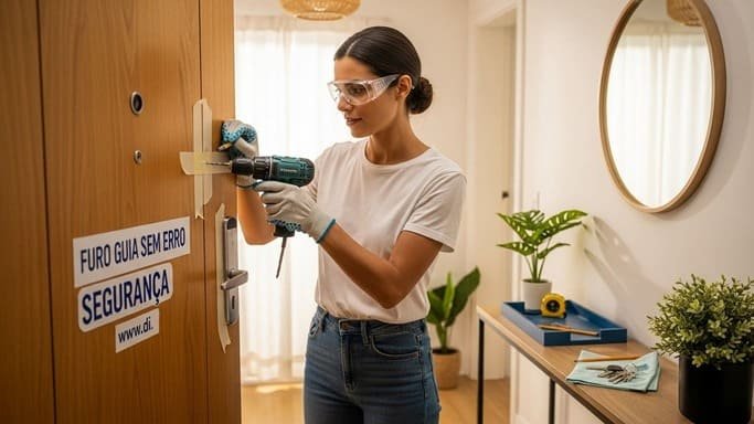 Primeira parte da execução: furo guia com segurança