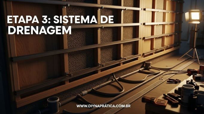 Instalação dos Suportes e Sistema de Drenagem