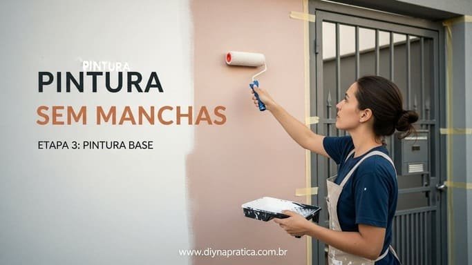 Faça a pintura base com cobertura uniforme (sem manchar)
