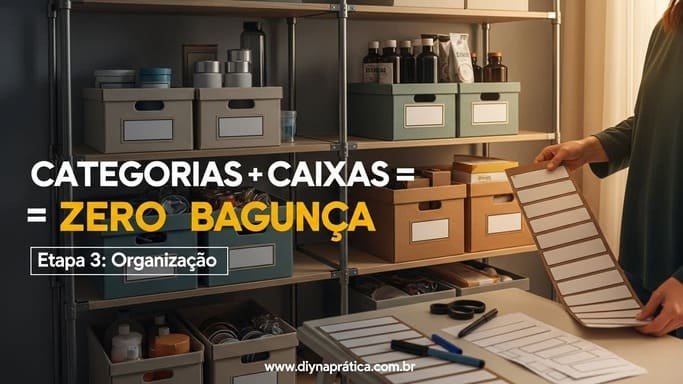 Organização inteligente: caixas, categorias e endereçamento