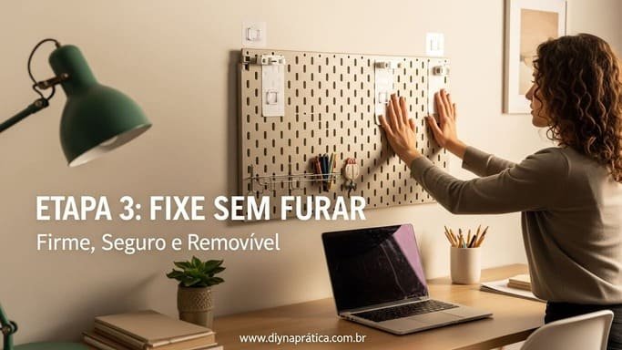 Etapa 3 — Fixação sem furar (firme, removível e bem distribuída)