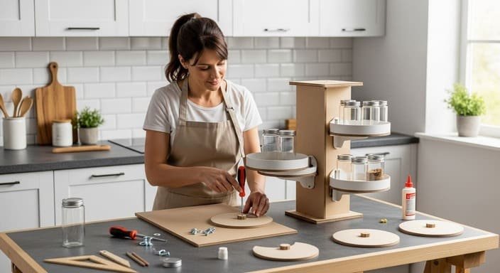 Instalação das Prateleiras Giratórias