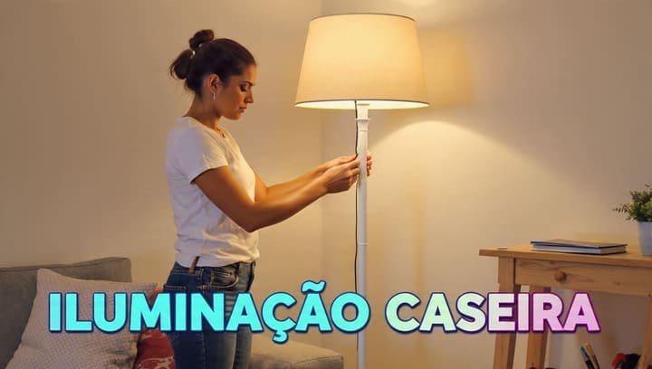 Passe o fio e instale soquete + interruptor (plug and play)