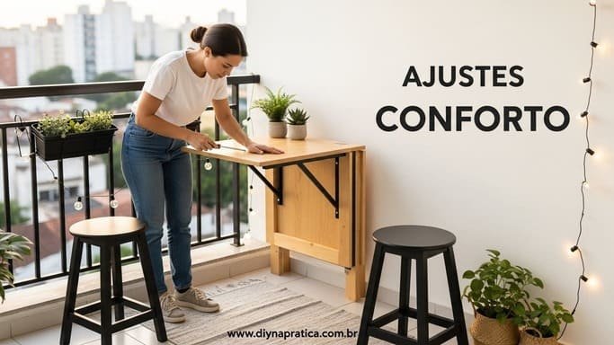Ajustes e ergonomia: bancos, altura ideal e fluxo da sacada