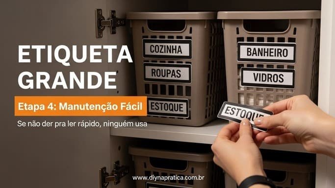 Acabamento: etiquetar grande e padronizar