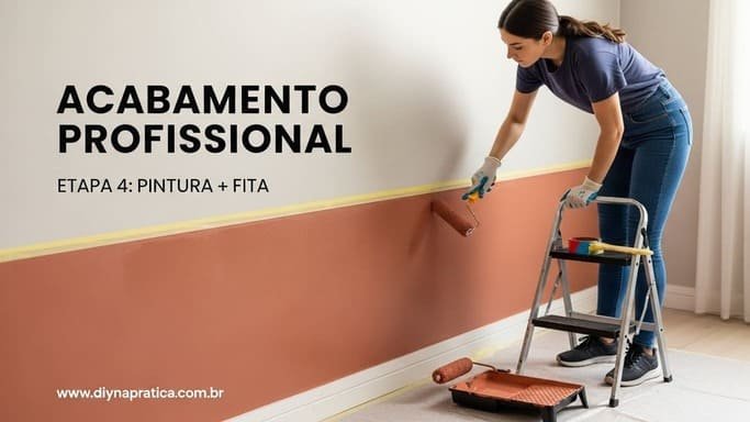 Acabamento (pintura e retirada da fita sem arrancar tinta)