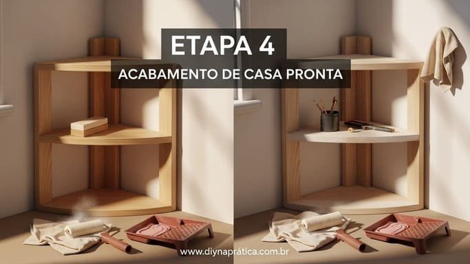 Acabamento (lixa, proteção e “cara de planejado”)