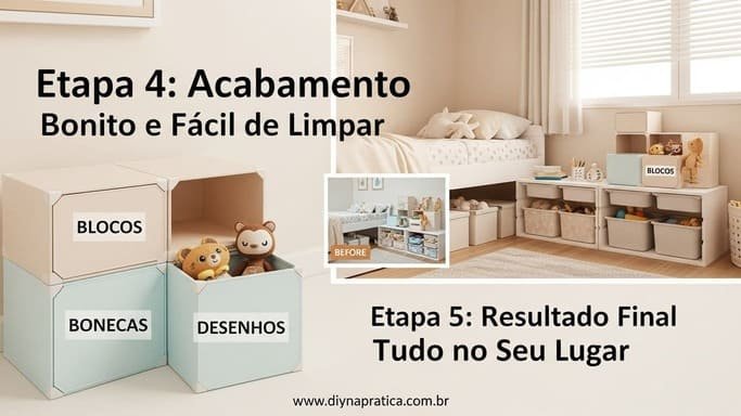 Uso e resultado final: zonas claras + rotina de 2 minutos