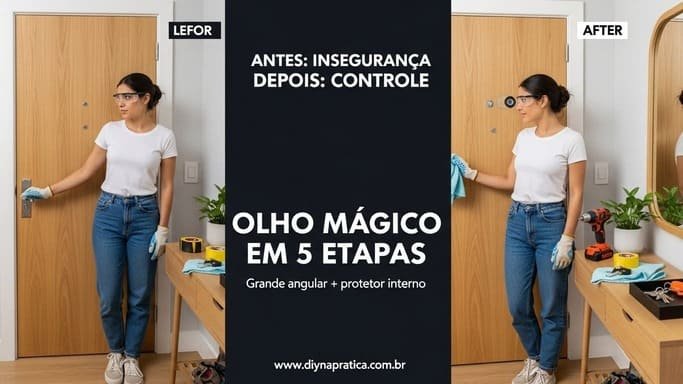 Olho mágico grande angular DIY: passo a passo em 5 etapas
